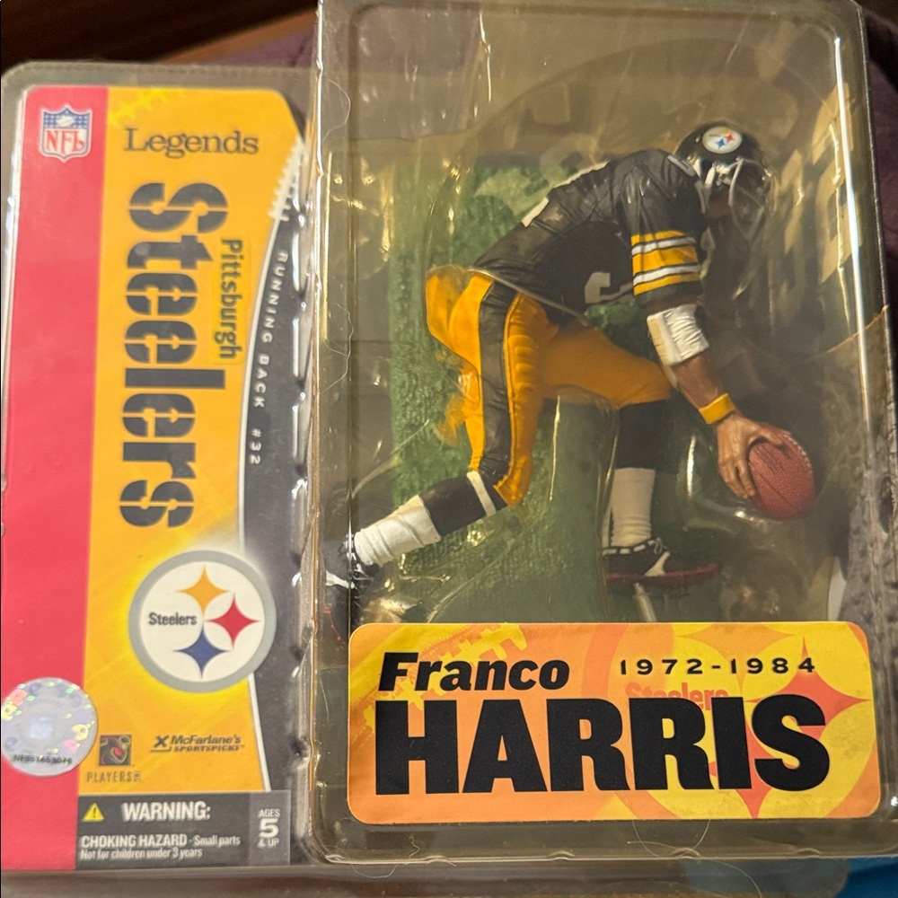 Pittsburgh Steelers Franco Harris Collectible Figure - Black and Yellow